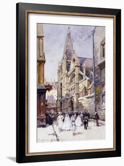 Les Communiantes a Paris-Eugene Galien-Laloue-Framed Giclee Print