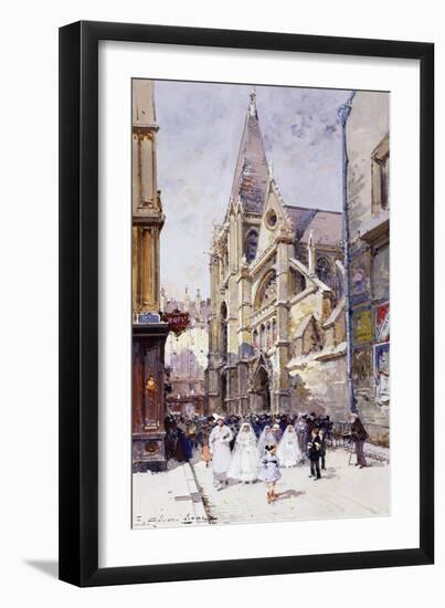 Les Communiantes a Paris-Eugene Galien-Laloue-Framed Giclee Print