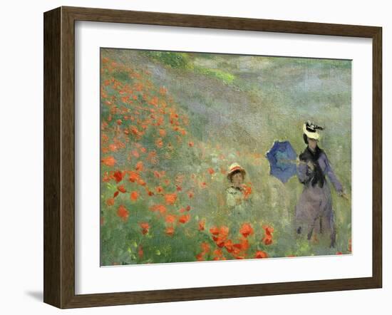 Les Coquelicots, Environs D'Argenteuil, Poppies Near Argenteuil, 1873, Detail-Claude Monet-Framed Giclee Print