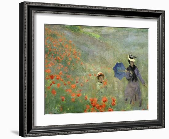 Les Coquelicots, Environs D'Argenteuil, Poppies Near Argenteuil, 1873, Detail-Claude Monet-Framed Giclee Print