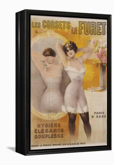 Les Corsets Le Furet Poster-Gaston Noury-Framed Premier Image Canvas