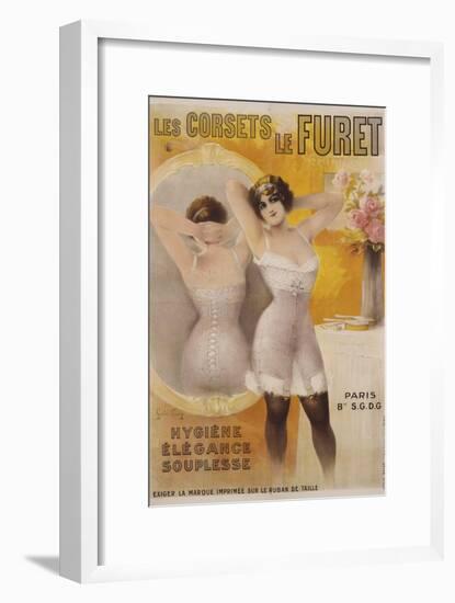 Les Corsets Le Furet Poster-Gaston Noury-Framed Giclee Print