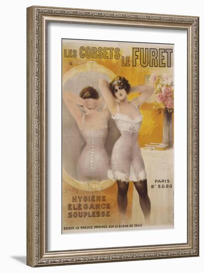 Les Corsets Le Furet Poster-Gaston Noury-Framed Giclee Print