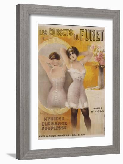 Les Corsets Le Furet Poster-Gaston Noury-Framed Giclee Print