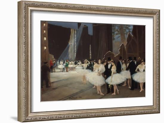 Les Coulisses de l'Opéra, 1889-Jean Béraud-Framed Giclee Print