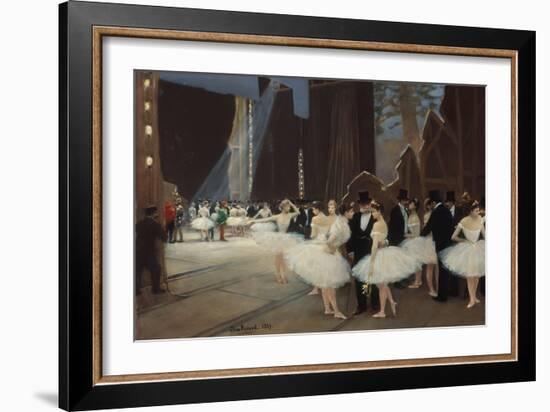 Les Coulisses de l'Opéra, 1889-Jean Béraud-Framed Giclee Print
