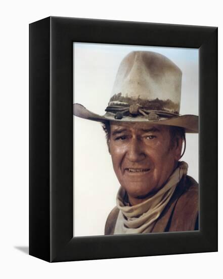 Les Cow Boys by MarkRydell with John Wayne, 1972 (photo)-null-Framed Stretched Canvas