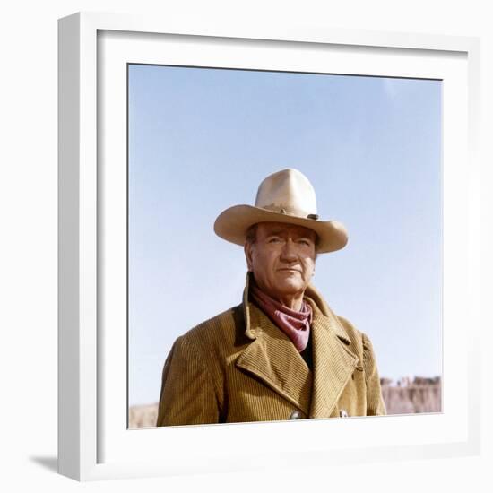 Les Cow Boys by MarkRydell with John Wayne, 1972 (photo)-null-Framed Photo