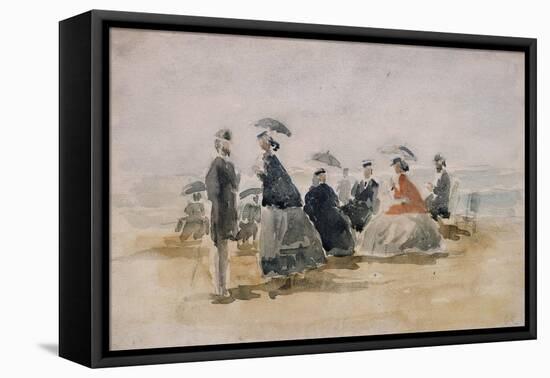 Les Crinolines, 1865-Eug?ne Boudin-Framed Premier Image Canvas