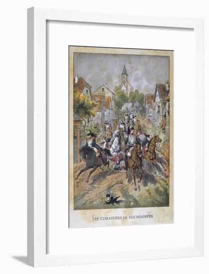 Les Cuirassiers De Reichshoffen, 6th August 1870, Franco-Prussian War, 1870-1871-null-Framed Giclee Print