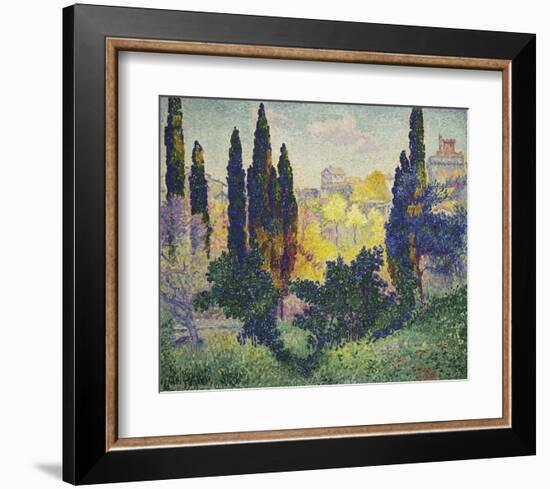 Les Cyprès à Cagnes-Henri Edmond Cross-Framed Art Print