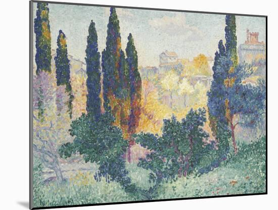 Les cyprès à Cagnes-Henri Edmond Cross-Mounted Giclee Print