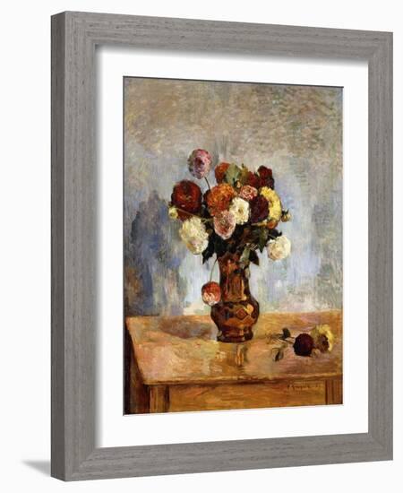 Les Dahlias-Paul Gauguin-Framed Giclee Print