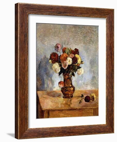 Les Dahlias-Paul Gauguin-Framed Giclee Print