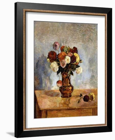 Les Dahlias-Paul Gauguin-Framed Giclee Print