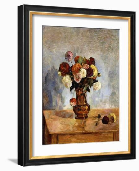 Les Dahlias-Paul Gauguin-Framed Giclee Print