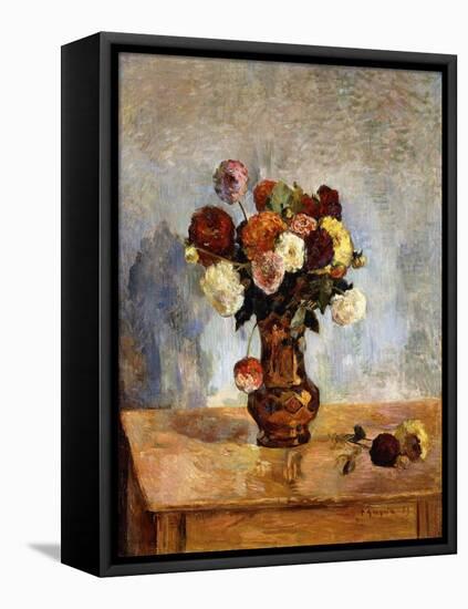 Les Dahlias-Paul Gauguin-Framed Premier Image Canvas