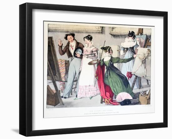 Les Dames Artistes, Published by Rodwell and Martin, 1820-John James Chalon-Framed Giclee Print