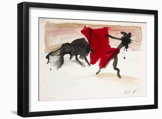 Les Damoiselles D'Avignon 17679, 1988 (ink and acrylic on paper)-Ralph Steadman-Framed Giclee Print