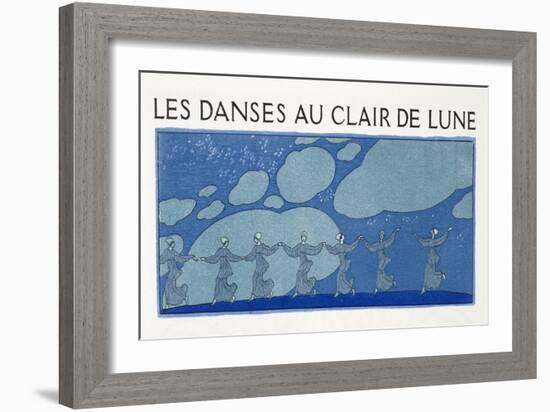 Les Danses Au Clair De Lune, Illustration from Les Chansons De Bilitis, by Pierre Louys, Pub. 1922-Georges Barbier-Framed Giclee Print