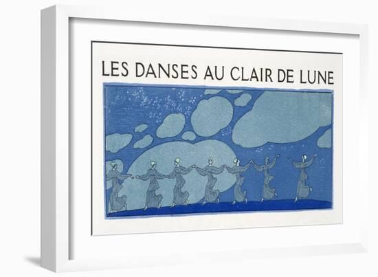 Les Danses Au Clair De Lune, Illustration from Les Chansons De Bilitis, by Pierre Louys, Pub. 1922-Georges Barbier-Framed Giclee Print