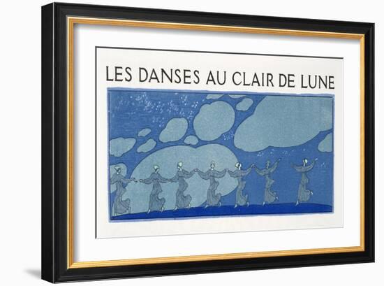 Les Danses Au Clair De Lune, Illustration from Les Chansons De Bilitis, by Pierre Louys, Pub. 1922-Georges Barbier-Framed Giclee Print