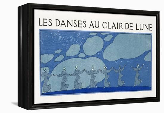 Les Danses Au Clair De Lune, Illustration from Les Chansons De Bilitis, by Pierre Louys, Pub. 1922-Georges Barbier-Framed Premier Image Canvas