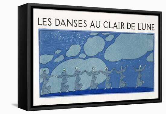 Les Danses Au Clair De Lune, Illustration from Les Chansons De Bilitis, by Pierre Louys, Pub. 1922-Georges Barbier-Framed Premier Image Canvas