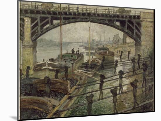 Les Déchargeurs de charbon-Claude Monet-Mounted Giclee Print