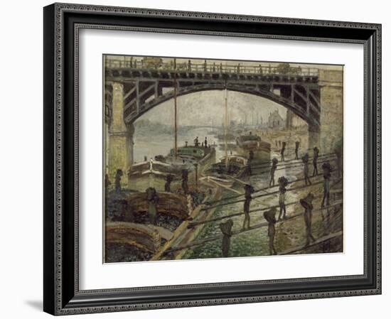 Les Déchargeurs de charbon-Claude Monet-Framed Giclee Print