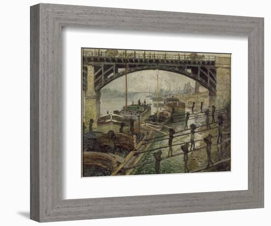 Les Déchargeurs de charbon-Claude Monet-Framed Giclee Print