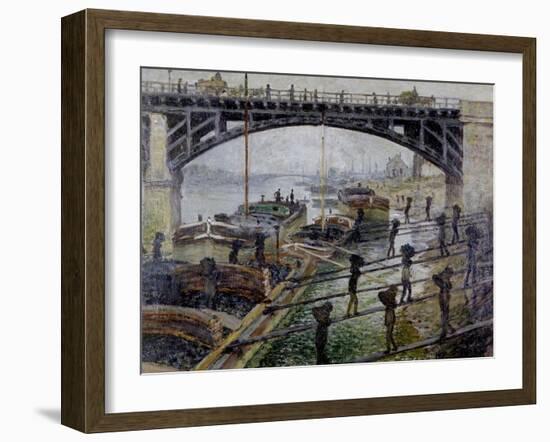 Les déchargeurs de charbon-Claude Monet-Framed Giclee Print