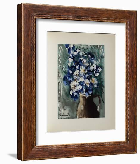 Les Delphiniums, 1955-Maurice De Vlaminck-Framed Collectable Print