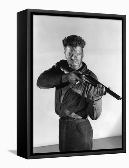 Les Demons by la liberte Brute Force by Jules Dassin with Burt Lancaster, 1947 (b/w photo)-null-Framed Stretched Canvas