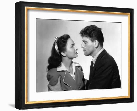 Les demons by la Liberte Brute Force by JulesDassin with Ann Blyth and Burt Lancaster, 1947 (b/w ph-null-Framed Photo