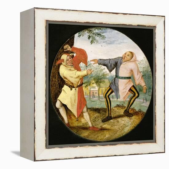 Les Deux Bouffons-Pieter Brueghel the Younger-Framed Premier Image Canvas