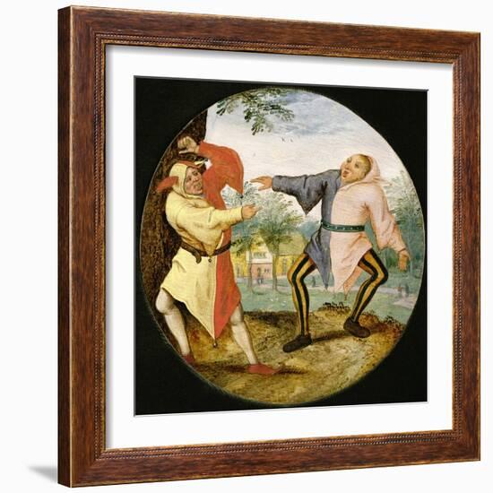 Les Deux Bouffons-Pieter Brueghel the Younger-Framed Giclee Print