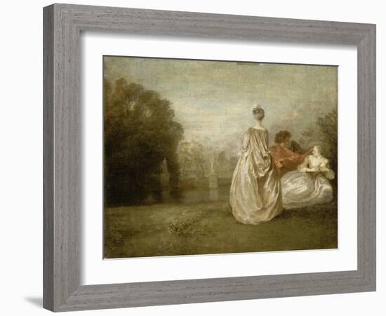 Les Deux cousines-Jean Antoine Watteau-Framed Giclee Print