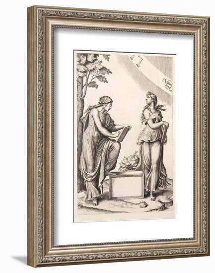 Les deux femmes au Zodiaque-Marcantonio Raimondi-Framed Collectable Print