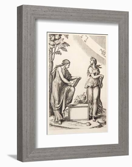 Les deux femmes au Zodiaque-Marcantonio Raimondi-Framed Collectable Print