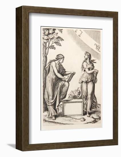 Les deux femmes au Zodiaque-Marcantonio Raimondi-Framed Collectable Print