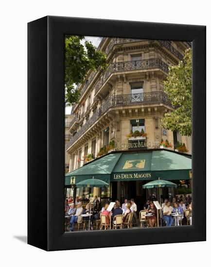 Les Deux Magots Restaurant, Paris, France-Neil Farrin-Framed Premier Image Canvas