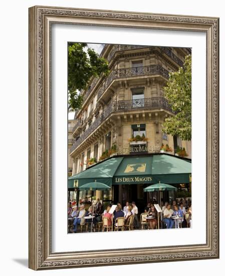 Les Deux Magots Restaurant, Paris, France-Neil Farrin-Framed Photographic Print