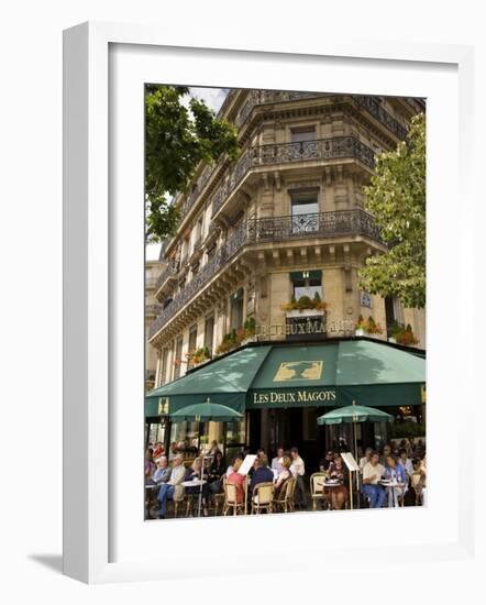 Les Deux Magots Restaurant, Paris, France-Neil Farrin-Framed Photographic Print