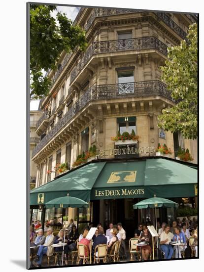 Les Deux Magots Restaurant, Paris, France-Neil Farrin-Mounted Photographic Print