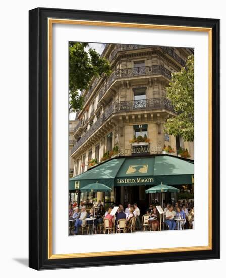 Les Deux Magots Restaurant, Paris, France-Neil Farrin-Framed Photographic Print