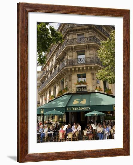 Les Deux Magots Restaurant, Paris, France-Neil Farrin-Framed Photographic Print