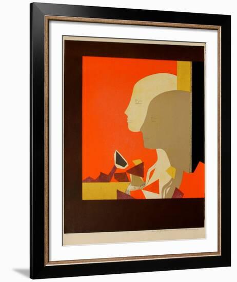 Les deux profils-André Minaux-Framed Limited Edition