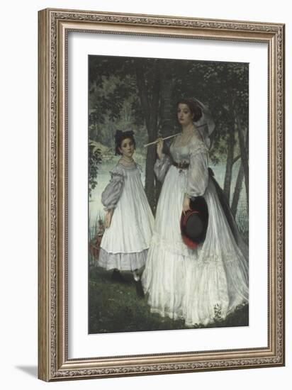 Les deux soeurs ; dit aussi Portraits dans un parc-James Tissot-Framed Giclee Print