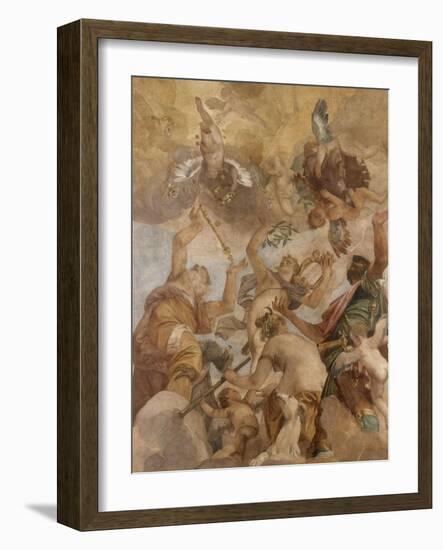 Les Dieux de l'Olympe : Jupiter, Apollon, Diane et Mars-Paolo Veronese-Framed Giclee Print